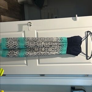 Navy and Teal Maxi Dress